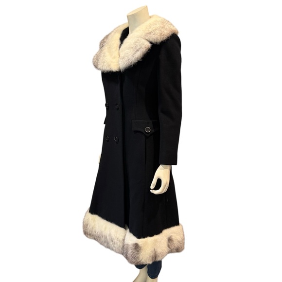 Vintage Fur Trimmed Wool Princess Coat - Picture 4 of 12